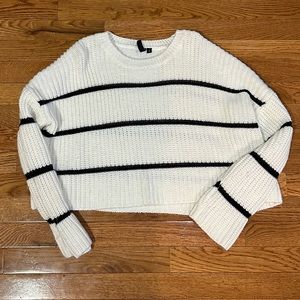 Striped crewneck sweater